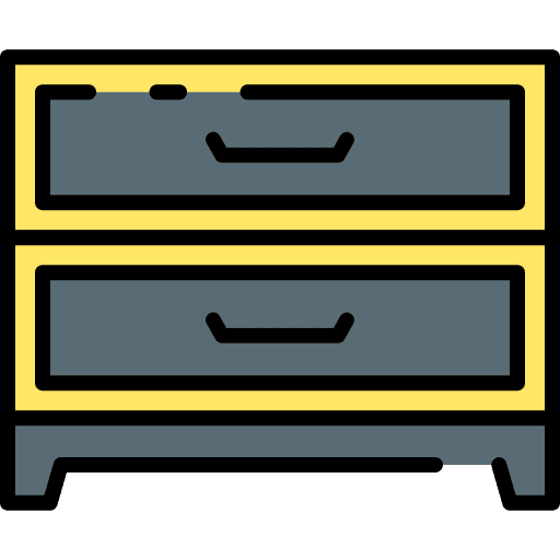 Nightstand elegant antique drawer icon