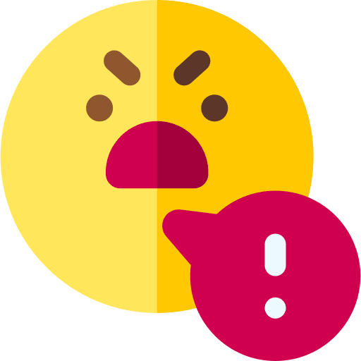 Angry angry emotion communications icon