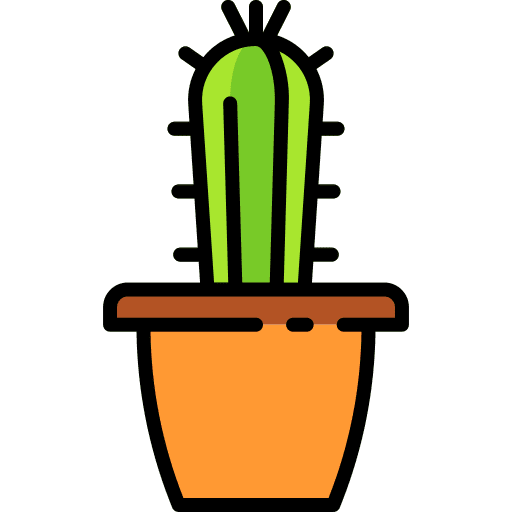 Cactus botanical garden decoration icon