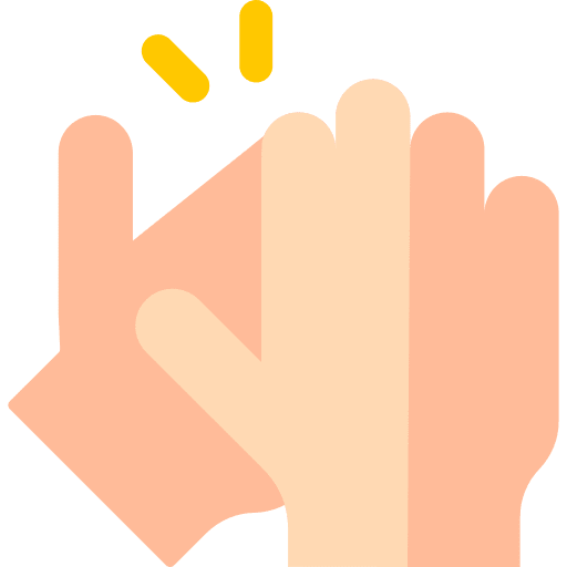 Clapping hands and gestures move applause icon