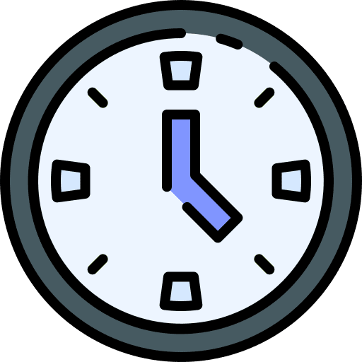 Wall clock time tools and utensils time and date icon