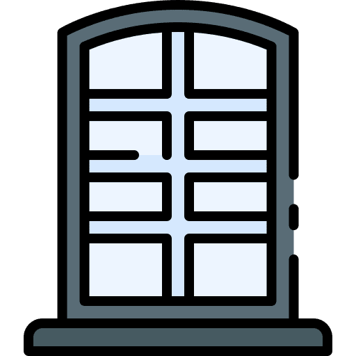 Window furniture and household window house things icon