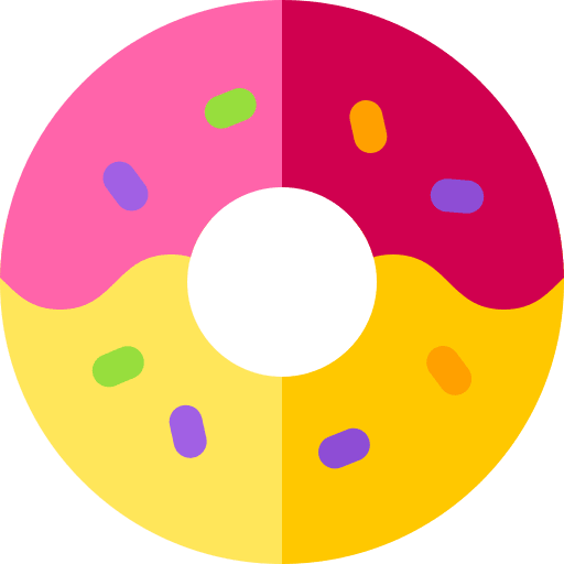 Donut food and restaurant donut snacks icon