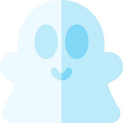 Ghost fear paranormal terror icon