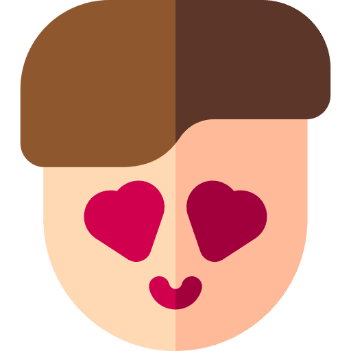 In love love caucasian boy icon