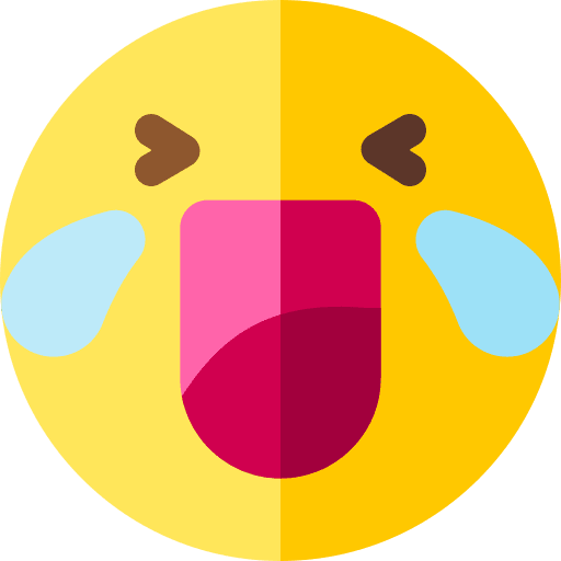 Laugh emoji expression tear icon