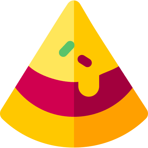 Pizza dough pizza slice icon