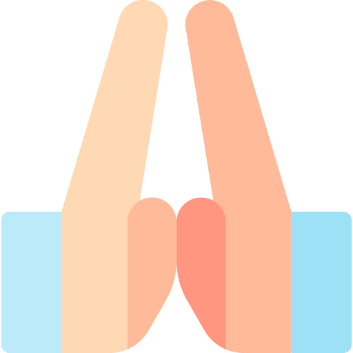 Pray religion thankful hands and gestures icon