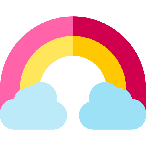 Rainbow weather cloud atmospheric icon