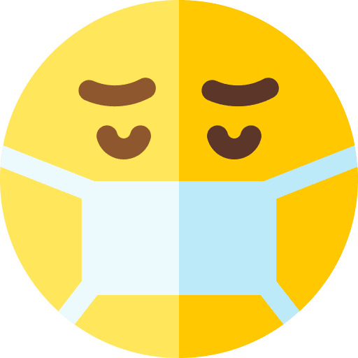 Sick face mask emoji sickness icon