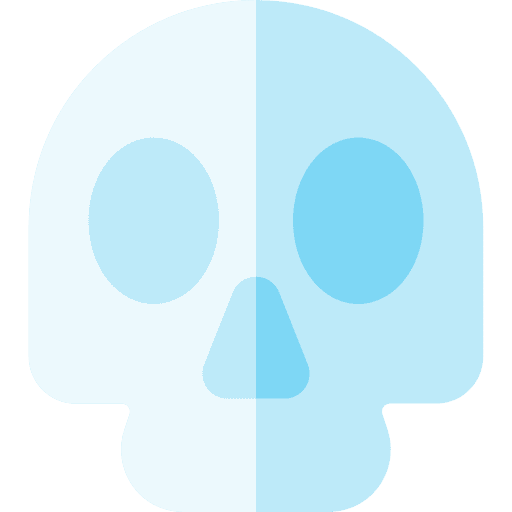 Skull terror halloween emoticon icon