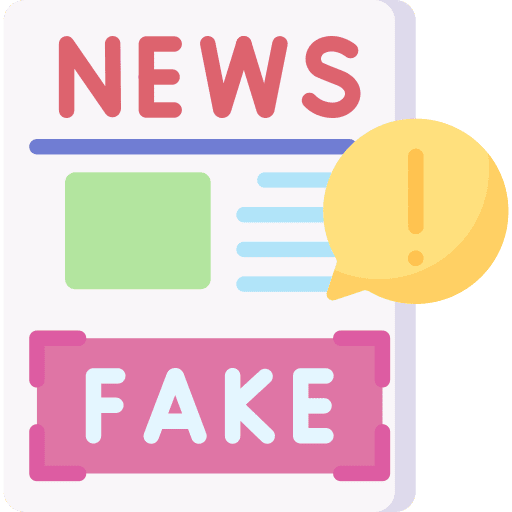 Fake news communications newspaper fake icon