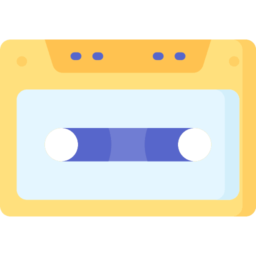 Casette cassette tape music and multimedia song icon