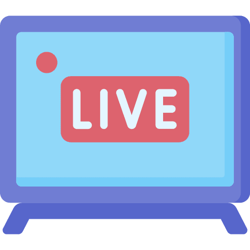 Live live journalism television icon