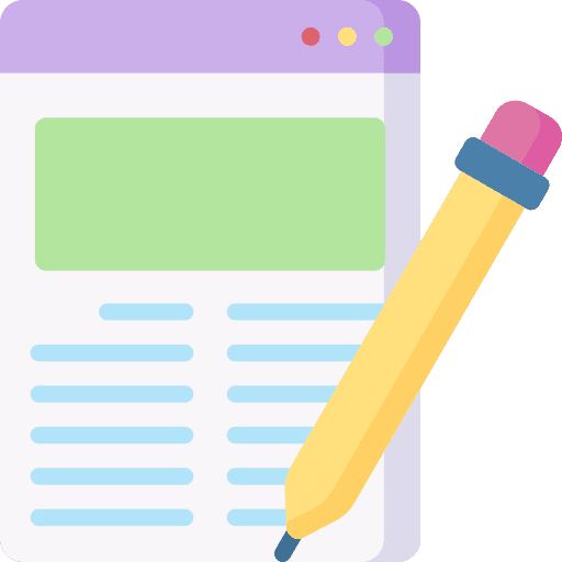 Blog content marketing writing laptop icon