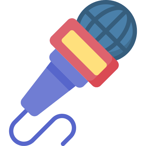 Microphone singer karaoke technology icon