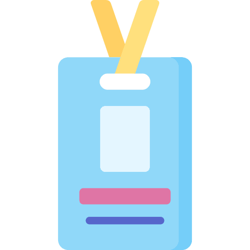 Press card role identity id card icon