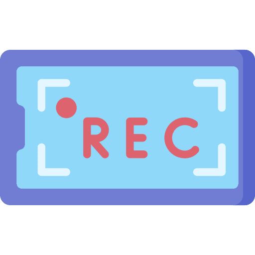 Rec entertainment ui music and multimedia icon