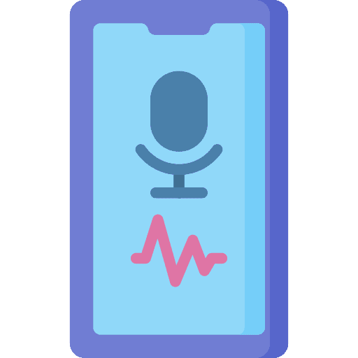 Smartphone record media player microphone icon