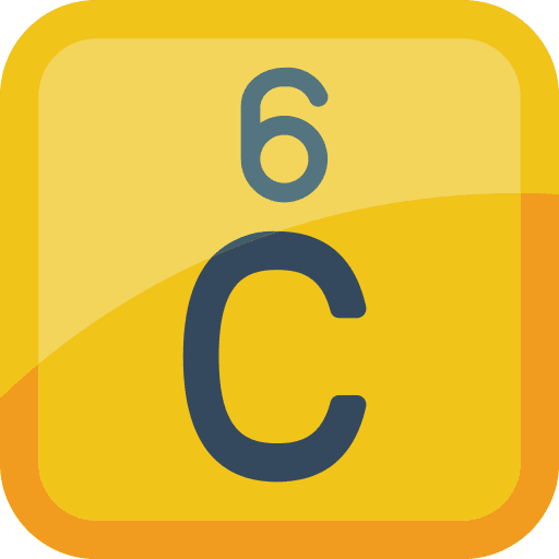 Carbon education science chemical element icon