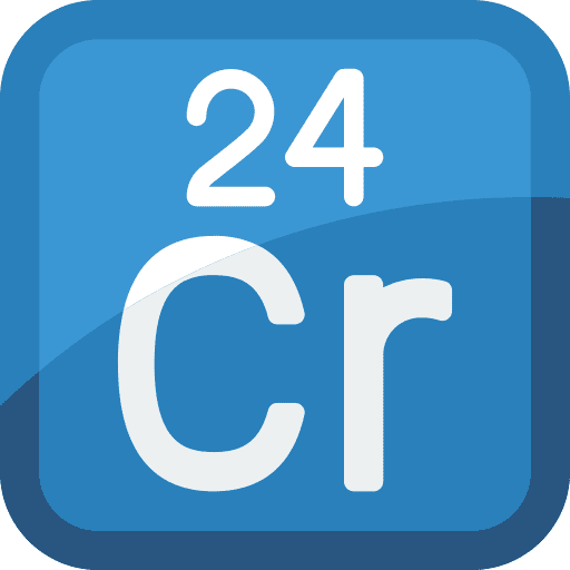Chromium chemistry metal education icon