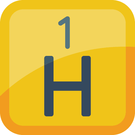 Hydrogen science chemistry element icon