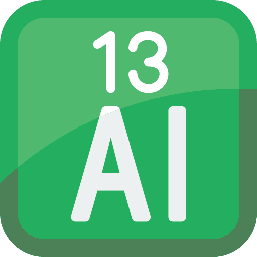 Aluminum chemistry aluminum metal icon