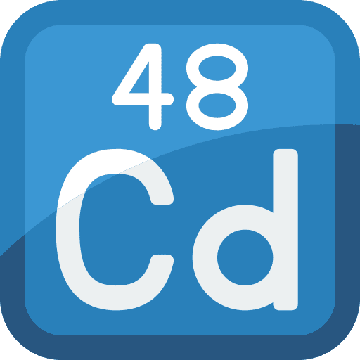 Cadmium chemistry periodic table metal icon