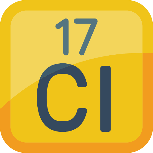 Chlorine gas cl science icon