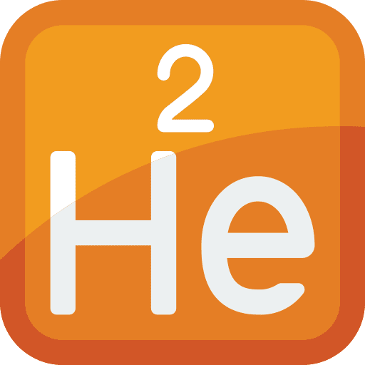 Helium periodic table helium element icon