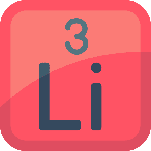 Lithium periodic table metal chemistry icon