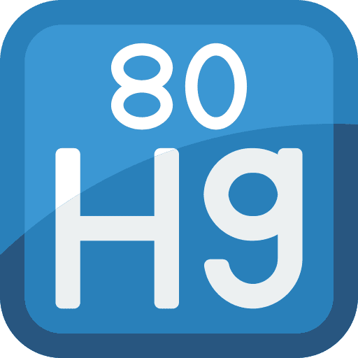 Mercury element periodic table metal icon