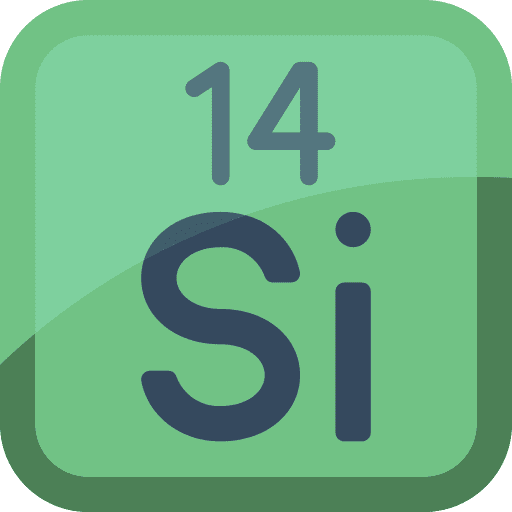 Silicon silicon element periodic table icon