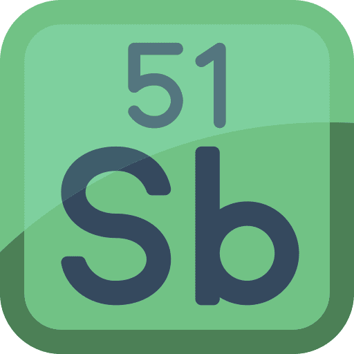 Antimony periodic table education metal icon
