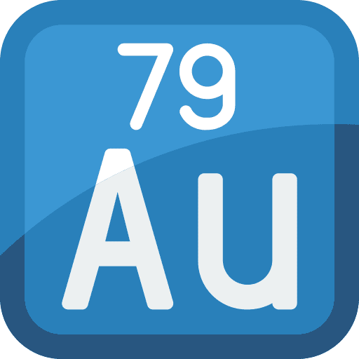 Gold education periodic table science icon