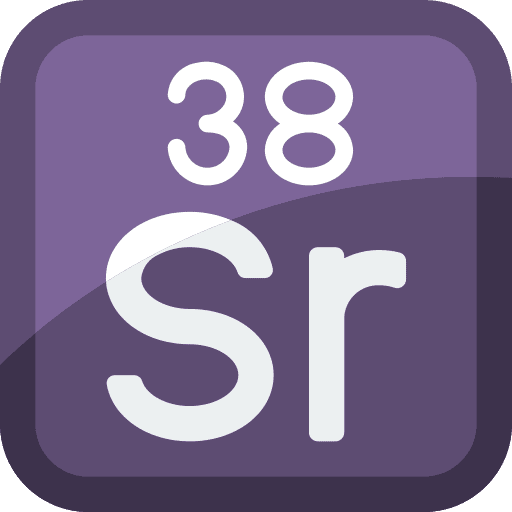 Strontium education science element icon