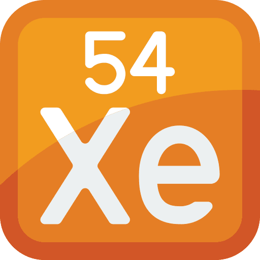 Xenon chemistry science education icon