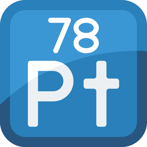Platinum science platinum periodic table icon