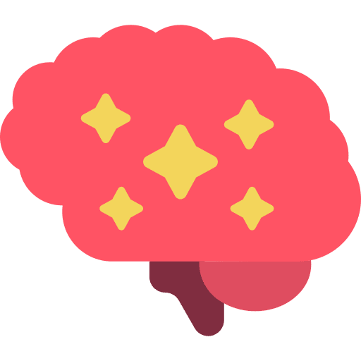 Brain knowledge thought clear icon