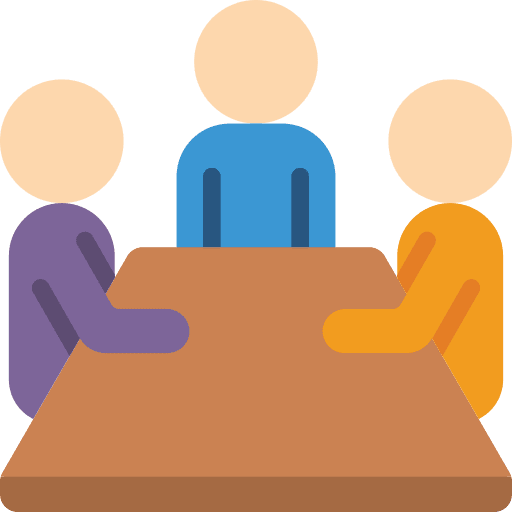 Meeting business time and date meeting icon