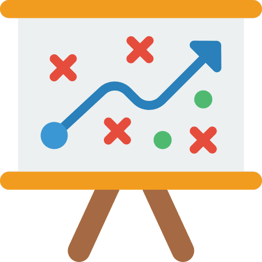 Planning tactical strategic plan strategy icon