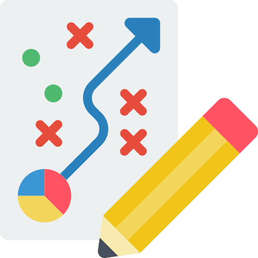 Strategic plan time and date marketing business icon