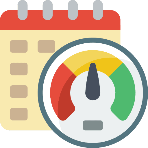 Calendar calendary date pressure gauge icon