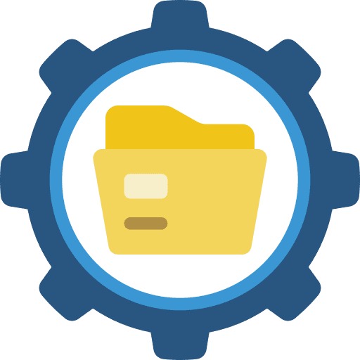 File management setting files and folders file management icon