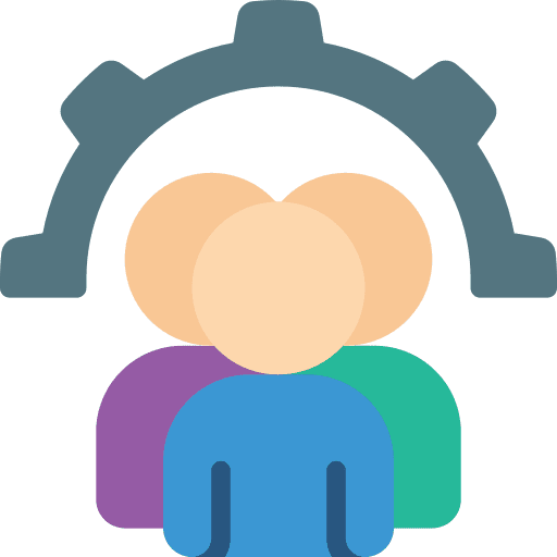 Management work gear user icon