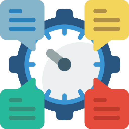 Time management comments time and date clock icon