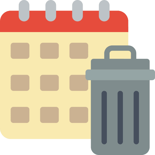 Calendar time and date recycle bin calendar icons icon
