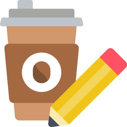Coffee cup drink coffee cup pencil icon