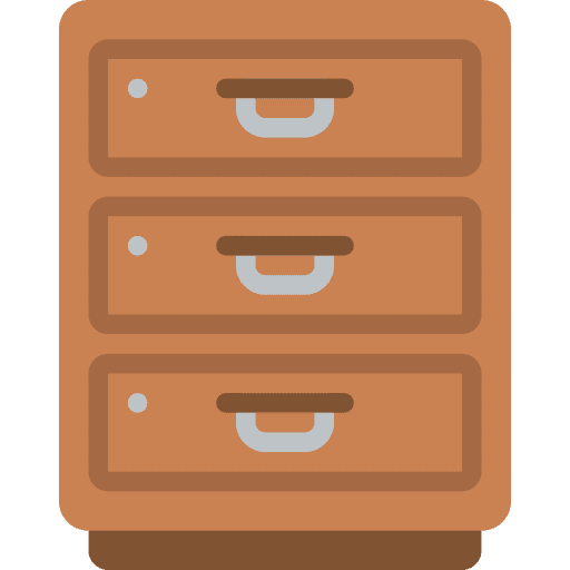 Filing cabinet document office material filing cabinet icon