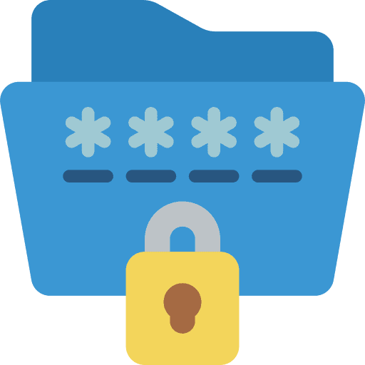 Folder closed locked password icon